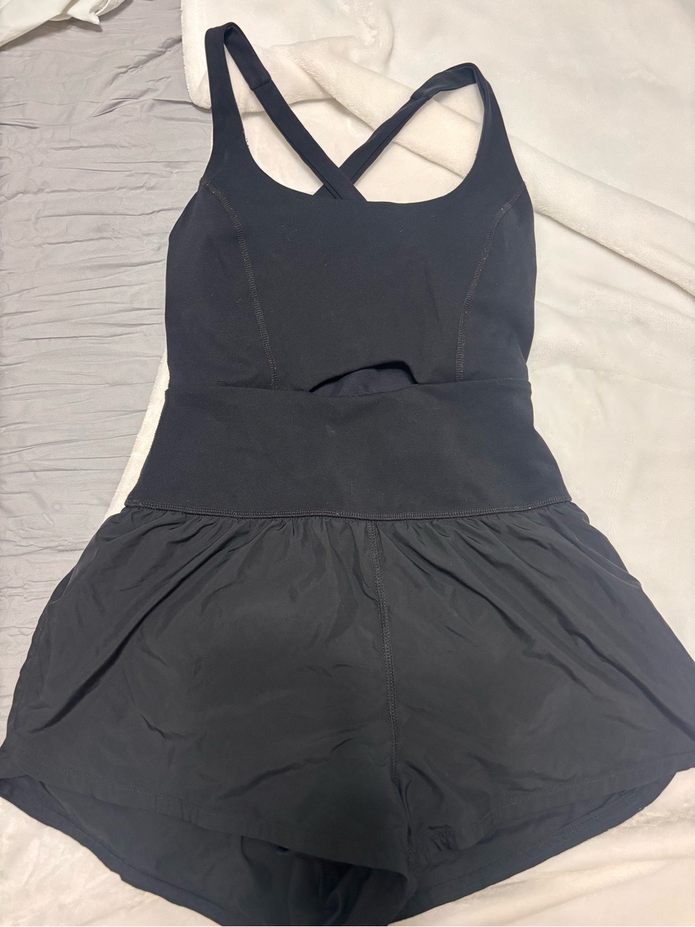 FREE PEOPLE black runsie